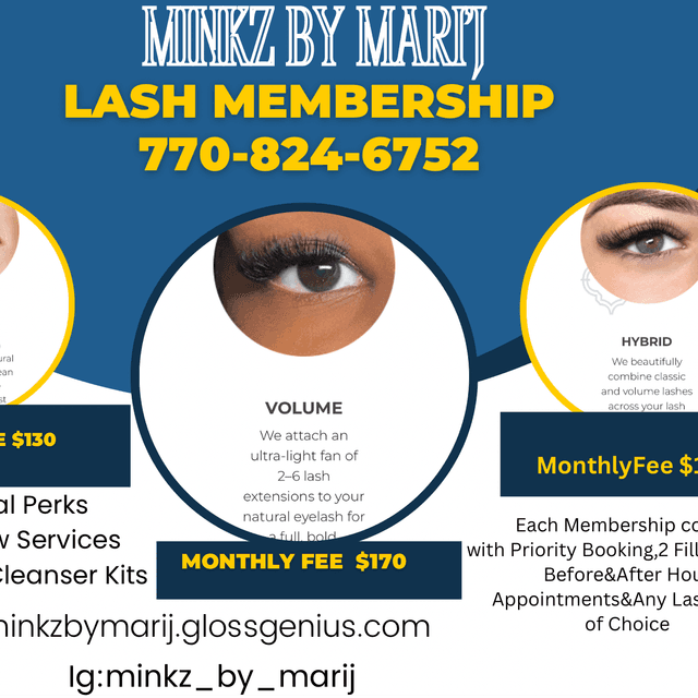 Classic Monthly Membership at Minkz By Mari’J in East Point, GA